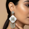 Celeste Bloom Aqua Drop Statement Earrings